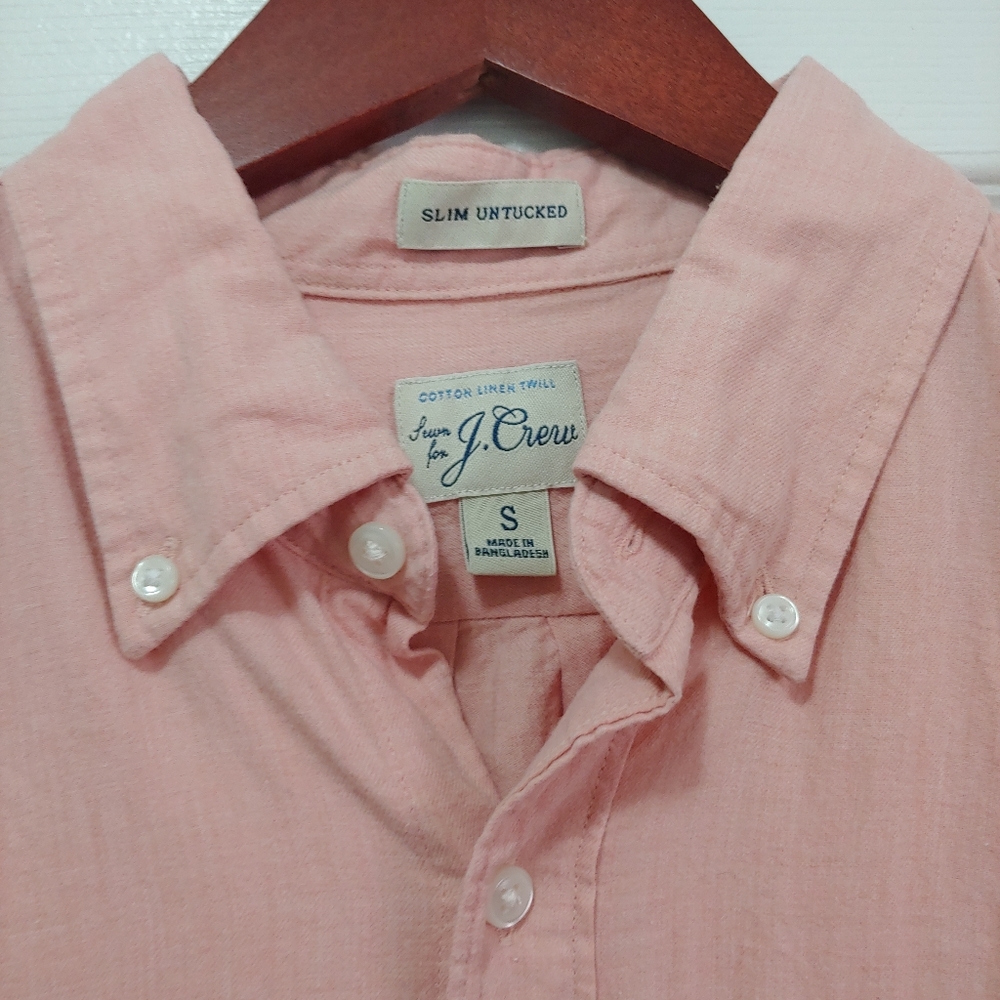 Linen Button Down Shirt J Crew Small